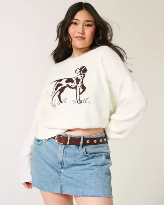 Maglione girocollo con grafica Easy Dog
