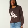 Maglione girocollo con grafica Easy Flying Birds