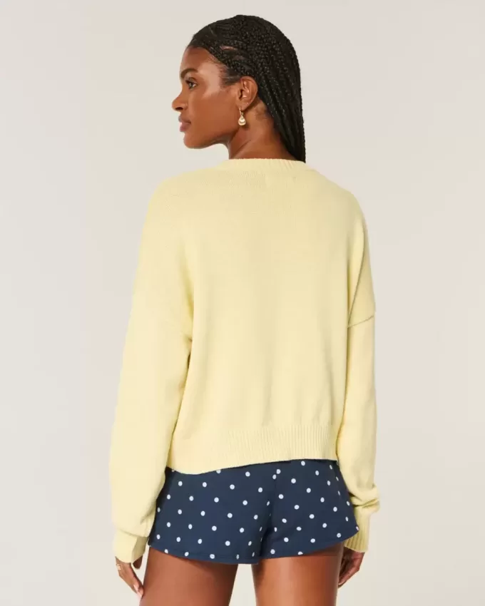 Maglione girocollo con grafica Easy Honolulu