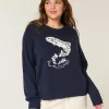 Maglione girocollo con grafica Easy Jumping Fish