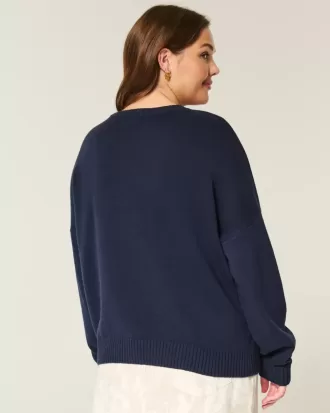 Maglione girocollo con grafica Easy Jumping Fish