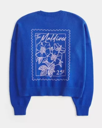 Maglione girocollo con grafica Easy Maldives