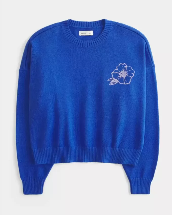 Maglione girocollo con grafica Easy Maldives