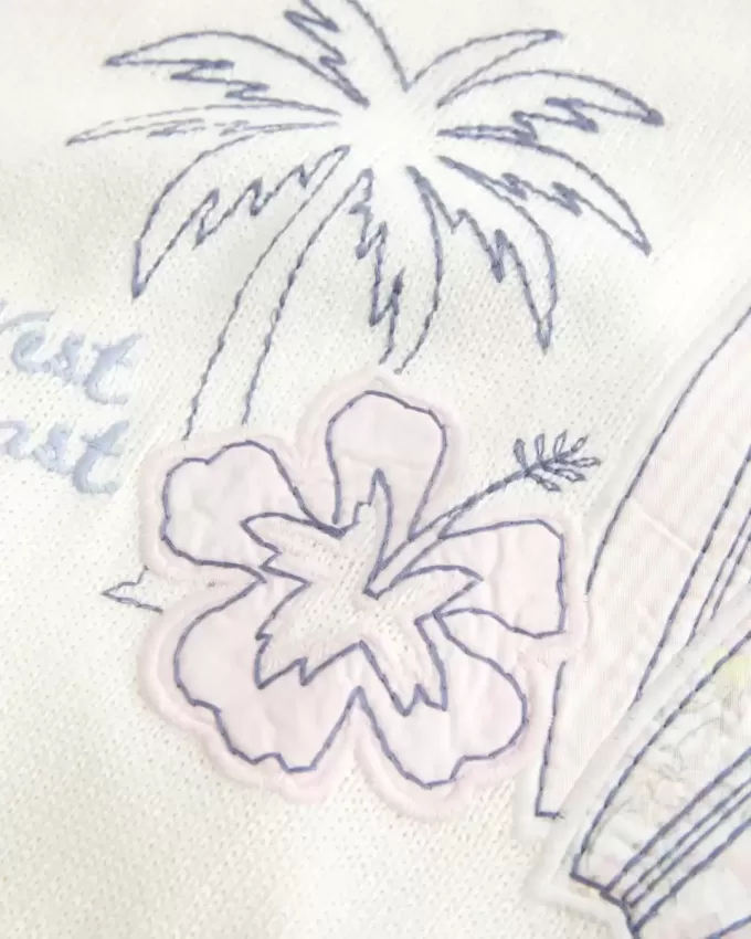 Maglione girocollo con grafica Easy West Coast Beach