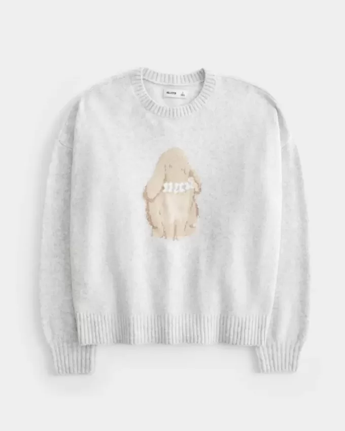 Maglione girocollo con grafica Hollister Comfy Cloud Bunny Maglione girocollo con grafica Hollister Comfy Cloud Bunny