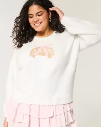 Maglione girocollo con grafica Hollister Comfy Cloud Croissant