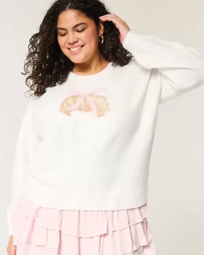 Maglione girocollo con grafica Hollister Comfy Cloud Croissant Maglione girocollo con grafica Hollister Comfy Cloud Croissant