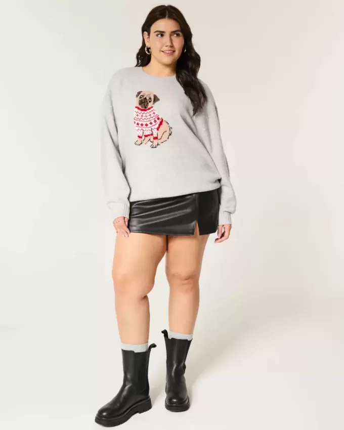 Maglione girocollo con grafica Hollister Comfy Cloud Puppy Maglione girocollo con grafica Hollister Comfy Cloud Puppy