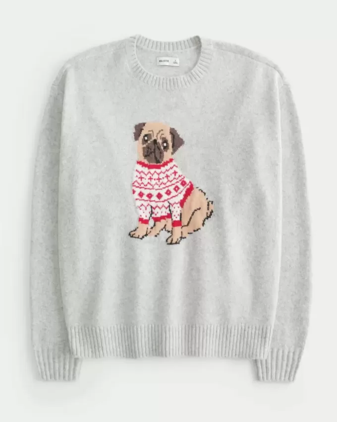 Maglione girocollo con grafica Hollister Comfy Cloud Puppy Maglione girocollo con grafica Hollister Comfy Cloud Puppy