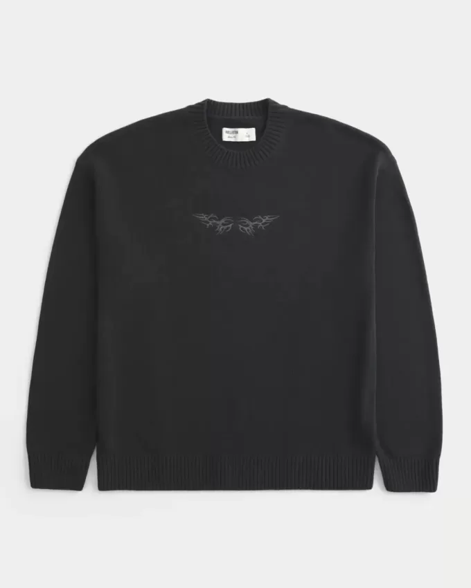 Maglione girocollo con grafica squadrata