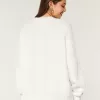Maglione girocollo in maglia a trecce Comfy Cloud di Hollister Maglione girocollo in maglia a trecce Comfy Cloud di Hollister