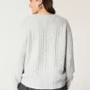 Maglione girocollo in maglia a trecce Comfy Cloud di Hollister