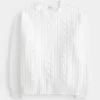 Maglione girocollo in maglia a trecce Comfy Cloud di Hollister Maglione girocollo in maglia a trecce Comfy Cloud di Hollister
