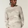 Maglione girocollo mimetico squadrato
