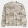 Maglione girocollo mimetico squadrato
