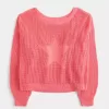 Maglione girocollo morbido con grafica Easy Stitchy Maglione girocollo morbido con grafica Easy Stitchy