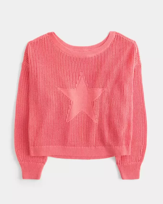 Maglione girocollo morbido con grafica Easy Stitchy Maglione girocollo morbido con grafica Easy Stitchy
