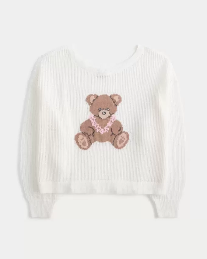Maglione girocollo morbido con grafica Easy Stitchy Maglione girocollo morbido con grafica Easy Stitchy