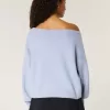 Maglione Hollister Comfy Cloud Easy con stampa a spalle scoperte e numero Maglione Hollister Comfy Cloud Easy con stampa a spalle scoperte e numero