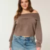 Maglione Hollister Comfy Cloud Foldover con spalle scoperte Maglione Hollister Comfy Cloud Foldover con spalle scoperte