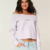 Maglione Hollister Comfy Cloud Foldover con spalle scoperte