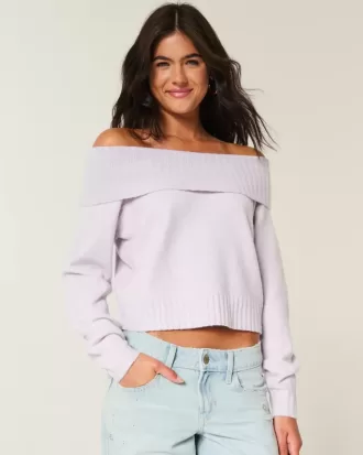 Maglione Hollister Comfy Cloud Foldover con spalle scoperte