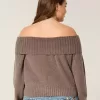 Maglione Hollister Comfy Cloud Foldover con spalle scoperte Maglione Hollister Comfy Cloud Foldover con spalle scoperte