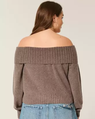 Maglione Hollister Comfy Cloud Foldover con spalle scoperte