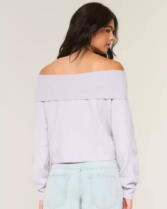 Maglione Hollister Comfy Cloud Foldover con spalle scoperte