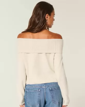 Maglione Hollister Comfy Cloud Foldover con spalle scoperte