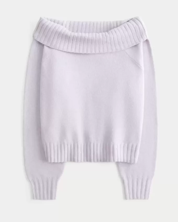Maglione Hollister Comfy Cloud Foldover con spalle scoperte