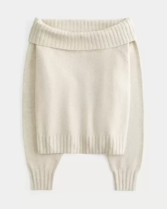 Maglione Hollister Comfy Cloud Foldover con spalle scoperte