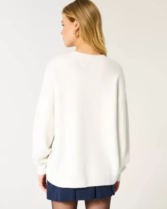 Maglione Hollister Comfy Cloud Oversized Go Team Graphic Maglione Hollister Comfy Cloud Oversized Go Team Graphic
