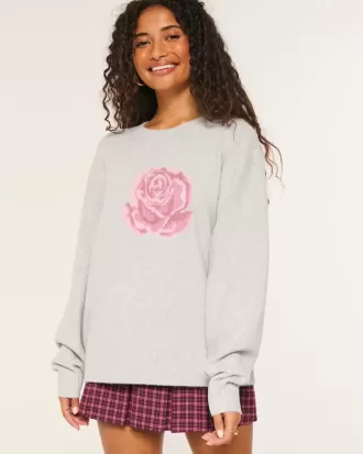 Maglione Hollister Comfy Cloud Rose Graphic