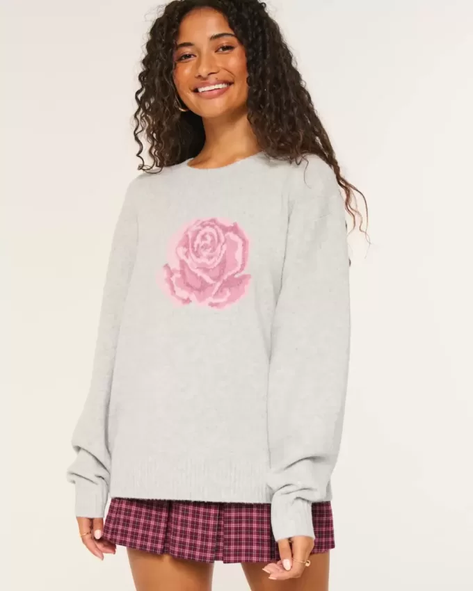 Maglione Hollister Comfy Cloud Rose Graphic