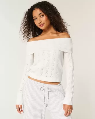 Maglione Hollister Comfy Cloud Stitchy con spalle scoperte