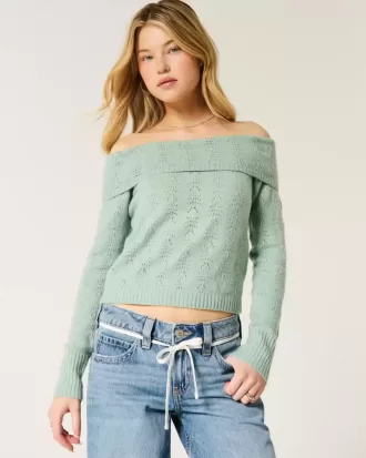 Maglione Hollister Comfy Cloud Stitchy con spalle scoperte