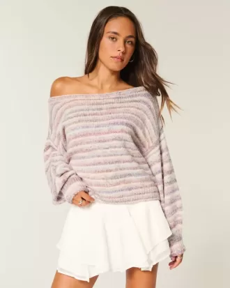 Maglione largo con spalle scoperte