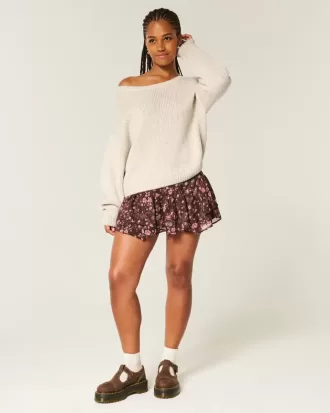 Maglione largo con spalle scoperte
