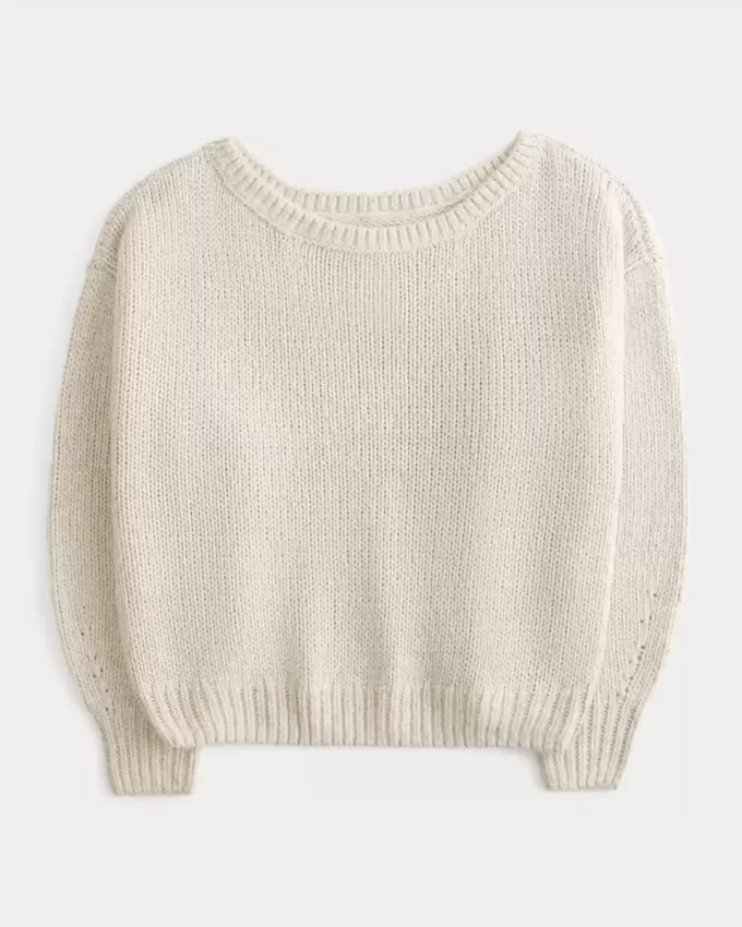 Maglione largo con spalle scoperte
