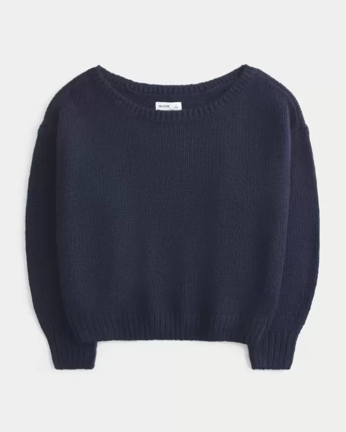 Maglione largo con spalle scoperte