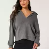 Maglione oversize con mezza zip Maglione oversize con mezza zip