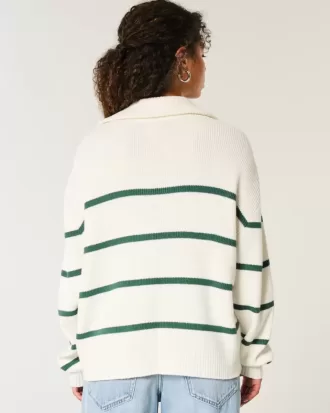 Maglione oversize con mezza zip