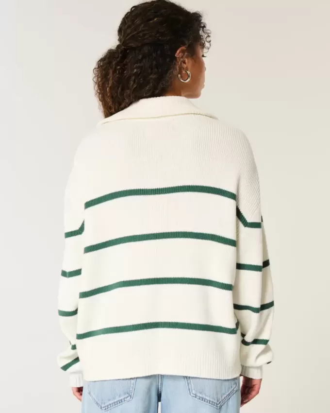 Maglione oversize con mezza zip Maglione oversize con mezza zip