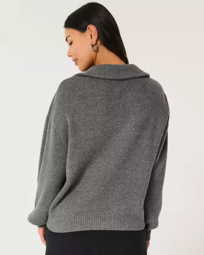 Maglione oversize con mezza zip Maglione oversize con mezza zip
