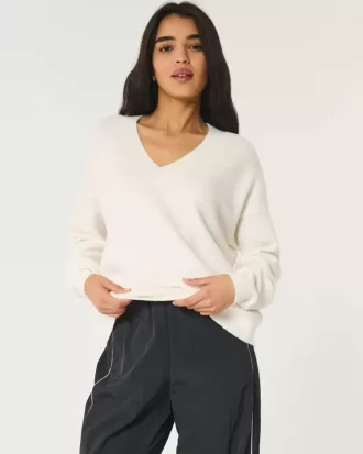 Maglione oversize con scollo a V Comfy Cloud di Hollister