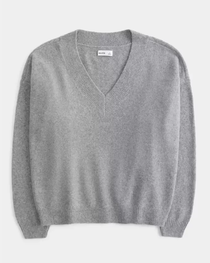 Maglione oversize con scollo a V Comfy Cloud di Hollister