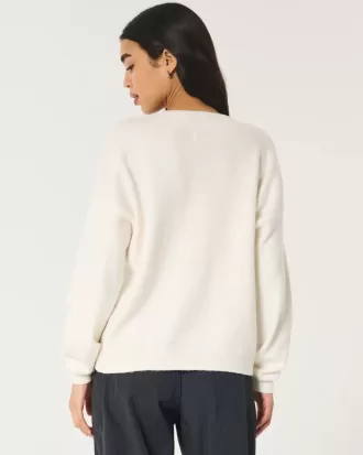 Maglione oversize con scollo a V Comfy Cloud di Hollister