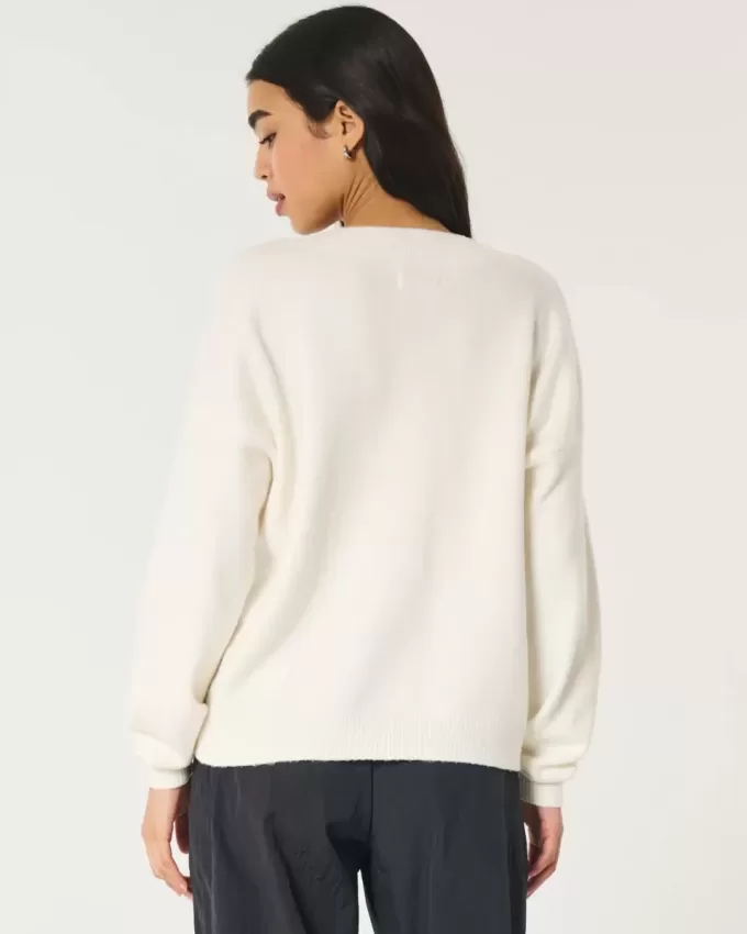 Maglione oversize con scollo a V Comfy Cloud di Hollister