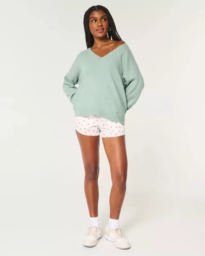Maglione oversize con scollo a V Comfy Cloud di Hollister